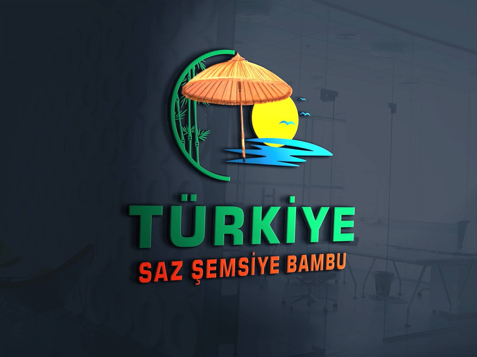 turkiye-saz-semsiye-bambu-logo-3d turkiye-saz-semsiye-bambu-logo-3d